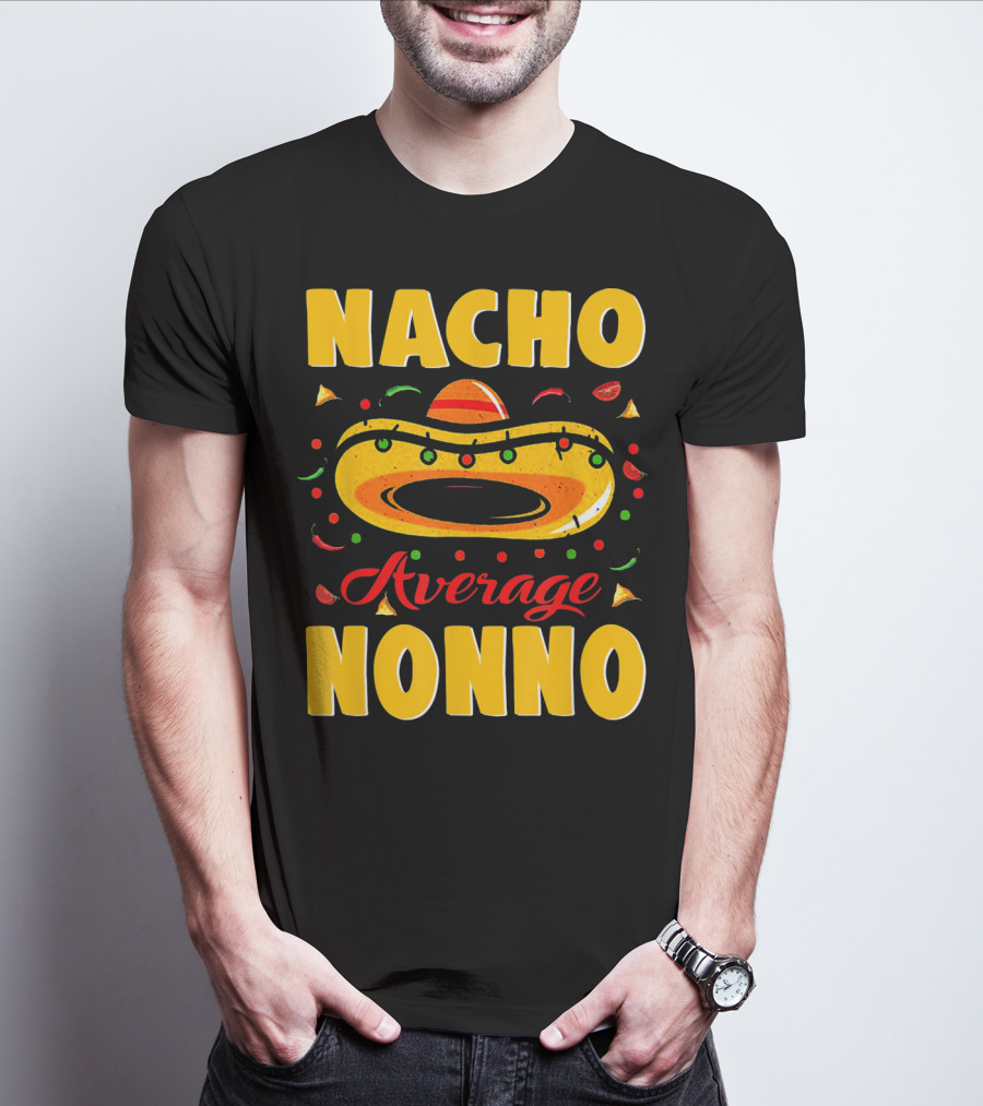 Nacho Average Nonno Festive Sombrero Fiesta Elements T-Shirt