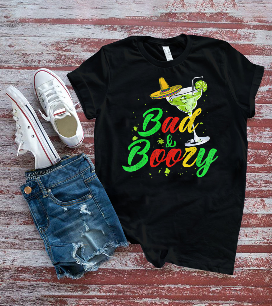 Cinco De Mayo Bad And Boozy Sombrero Margarita Lime Drink T-Shirt