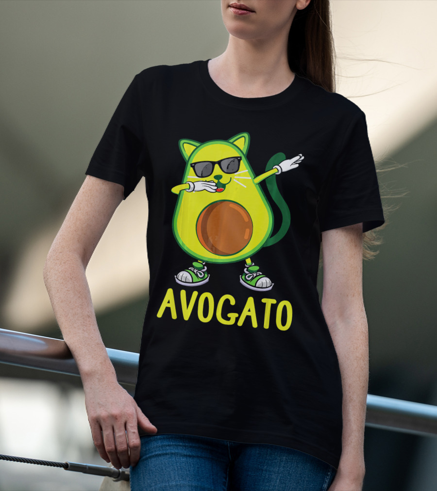 Funny Avogato Cat Dabbing Cinco De Kittens T-Shirt