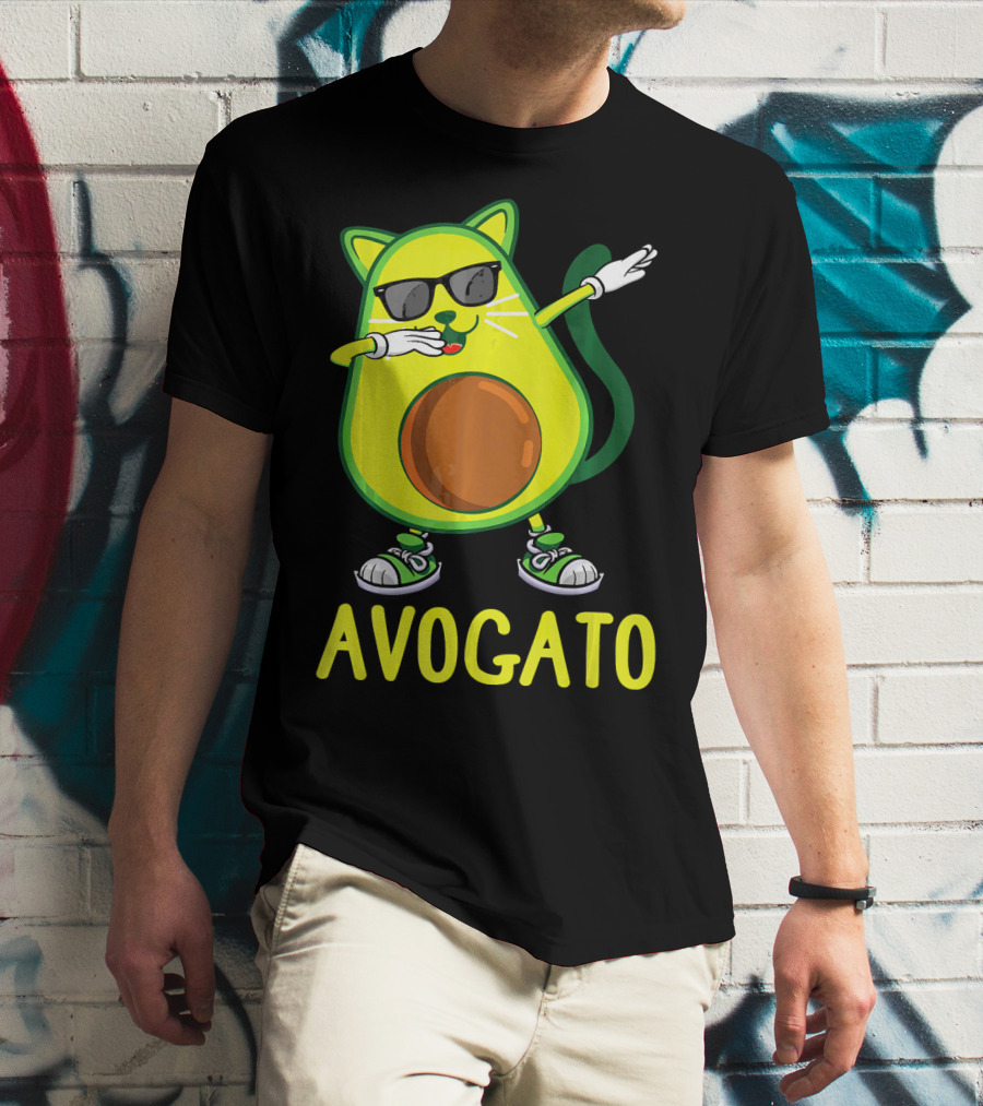 Funny Avogato Cat Dabbing Cinco De Kittens T-Shirt