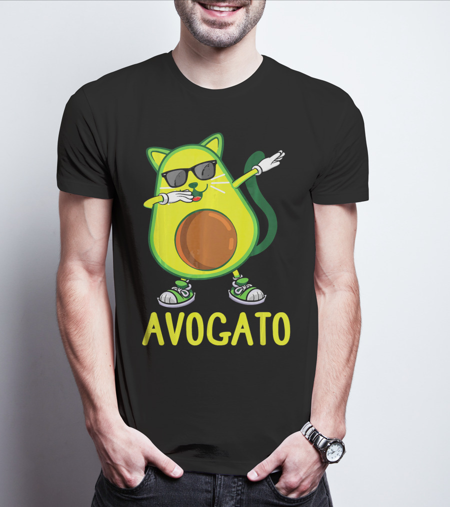 Funny Avogato Cat Dabbing Cinco De Kittens T-Shirt