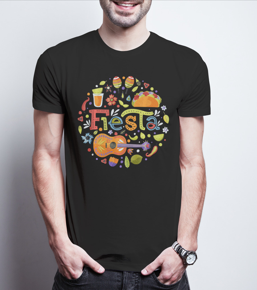 Fiesta Cinco De Mayo Mexican Party Guita T-Shirt