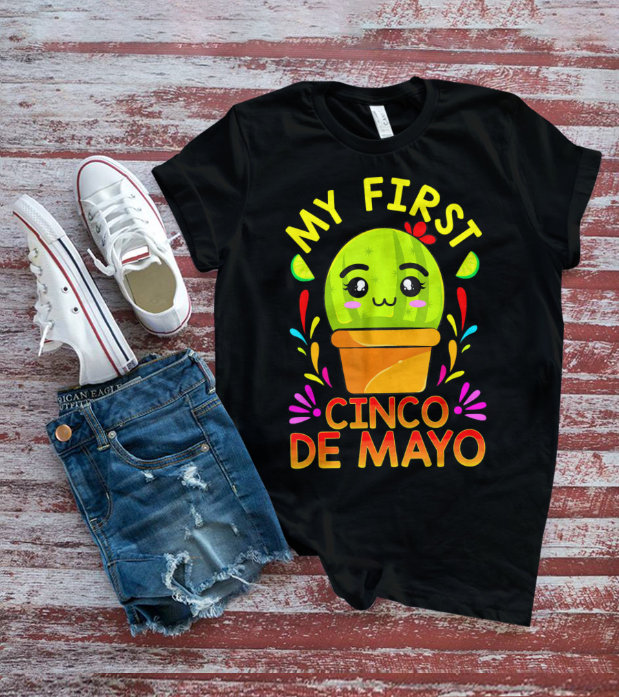 My First Cinco De Mayo Cute Cactus Baby T-Shirt