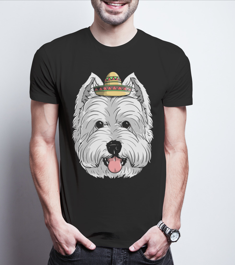 Cinco De Mayo Westie Dog Sombrero Fiesta T-Shirt