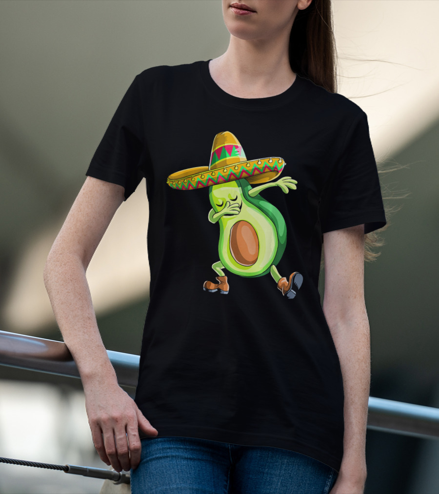 Cinco De Mayo Dancing Avocado With Sombrero T-Shirt