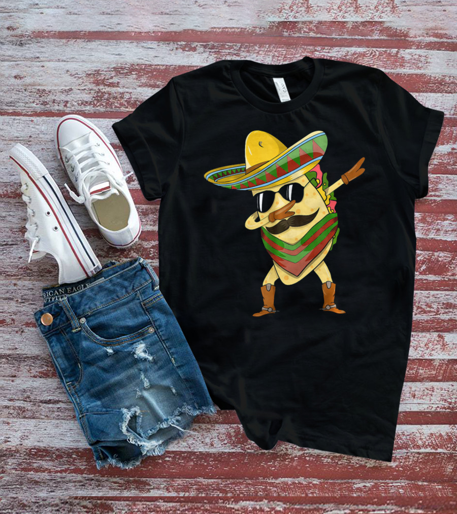Dabbing Taco Sombrero Cinco De Mayo T-Shirt