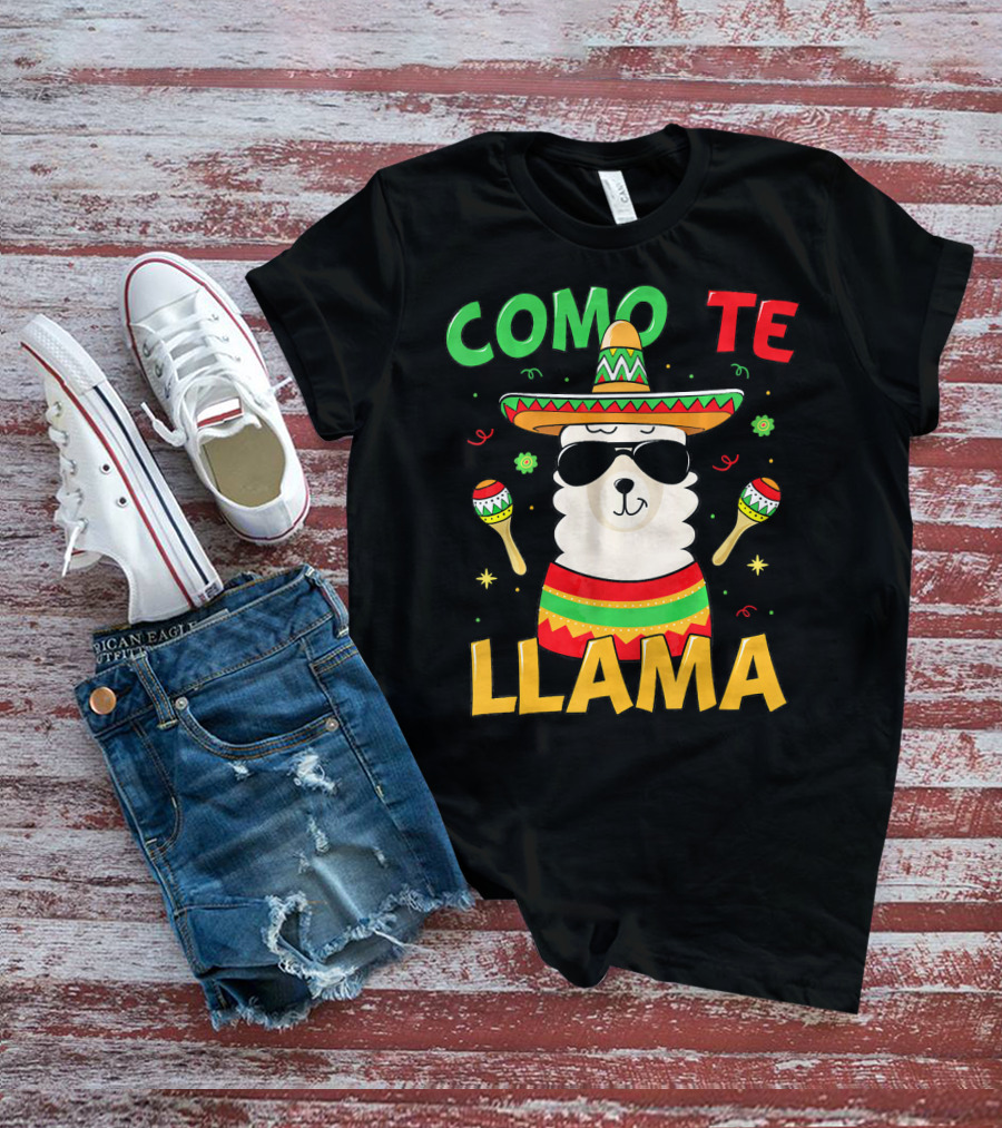 Como Te Llama Llama Cinco De Mayo No Prob T-Shirt