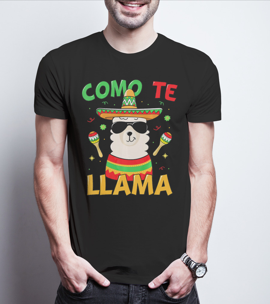 Como Te Llama Llama Cinco De Mayo No Prob T-Shirt