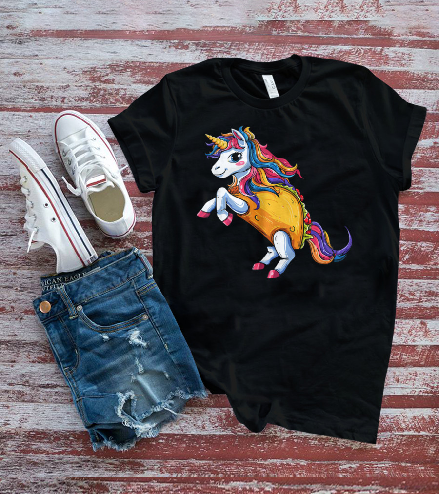 Unicorn Tacos Cinco De Mayo Rainbow Magic T-Shirt