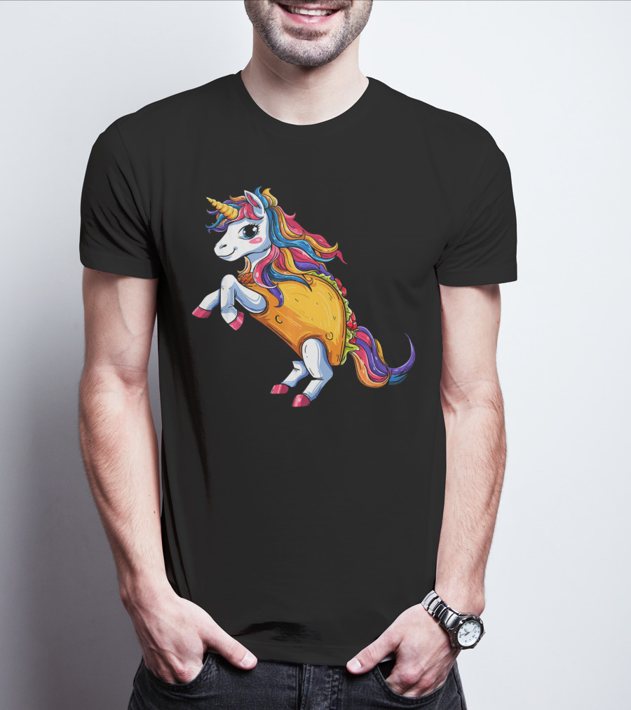 Unicorn Tacos Cinco De Mayo Rainbow Magic T-Shirt