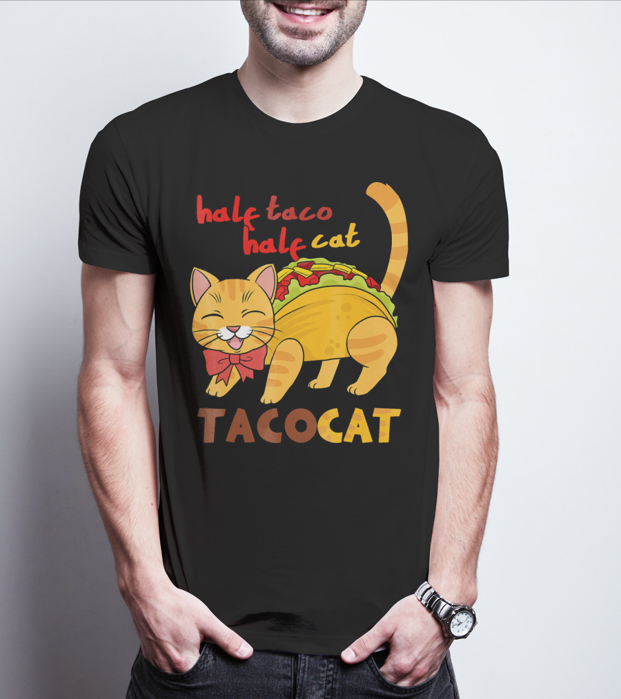 Half Taco Half Cat TacoCat Cinco De Mayo Taco T-Shirt