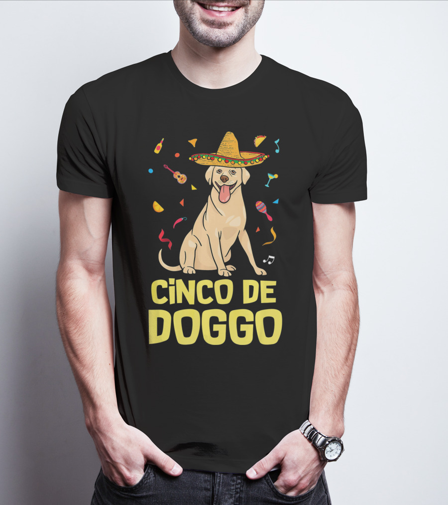 Cinco De Doggo Funny Taco Sombrero Labrador T-Shirt