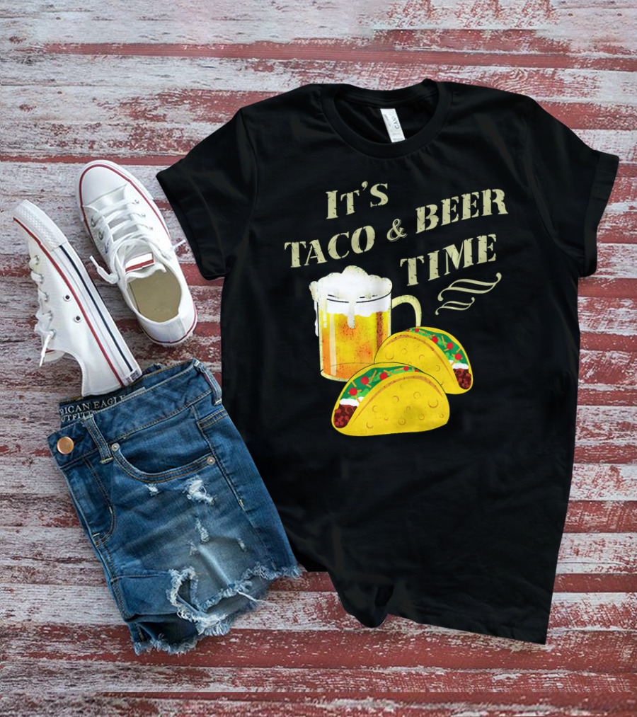 It's Taco And Beer Time With Tacos And Beer Mug T-Shirt
