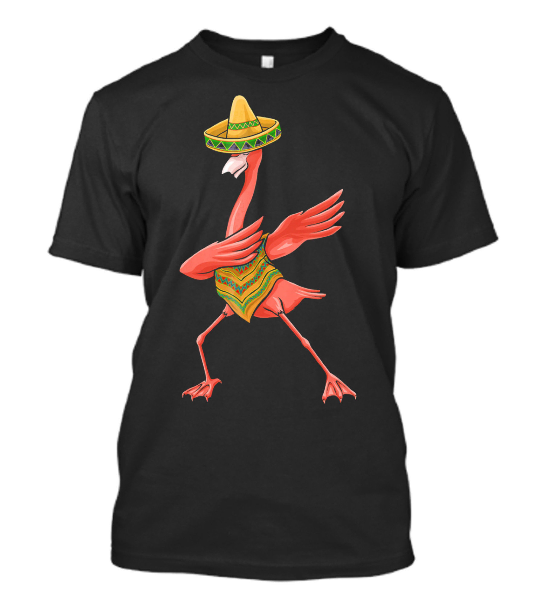 Cinco De Mayo Flamingo Dabbing Dab Sombrero T-Shirt