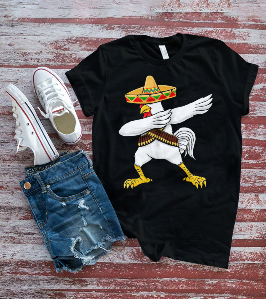 Cinco De Mayo Chicken Sombrero Dabbing Dab T-Shirt