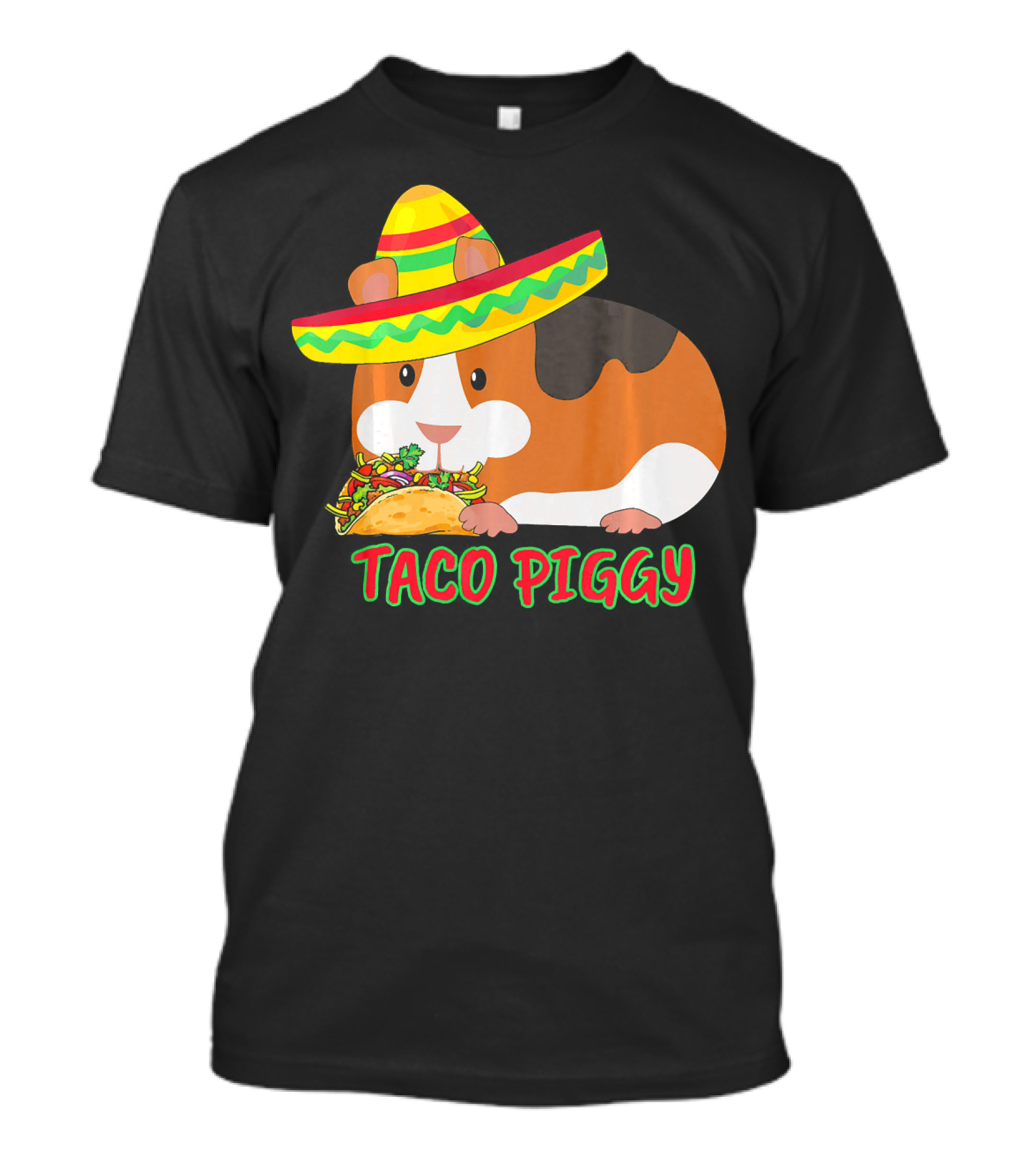 Cinco De Mayo Taco Piggy Guinea Pig With Sombrero T-Shirt