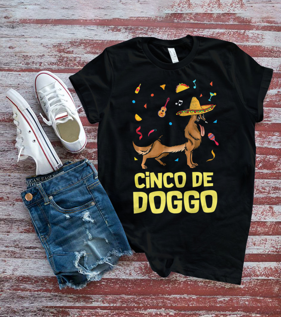 Cinco De Doggo Taco Sombrero German Shepherd T-Shirt