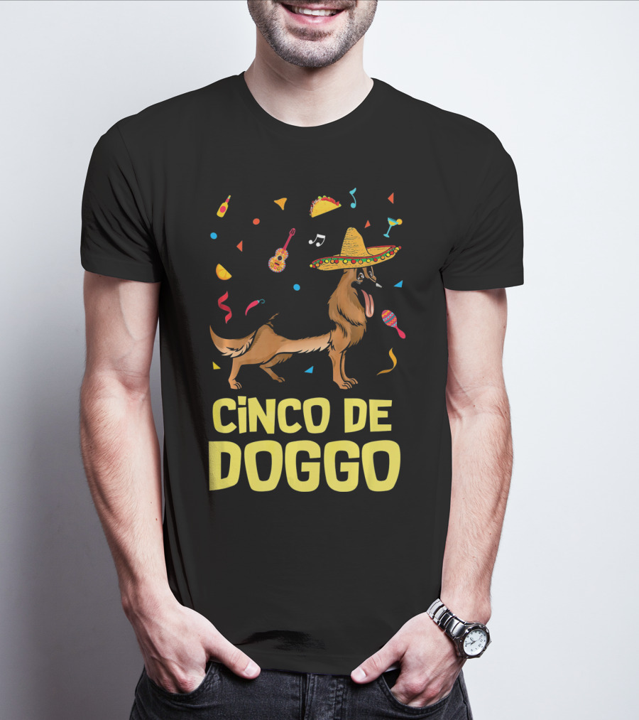 Cinco De Doggo Taco Sombrero German Shepherd T-Shirt