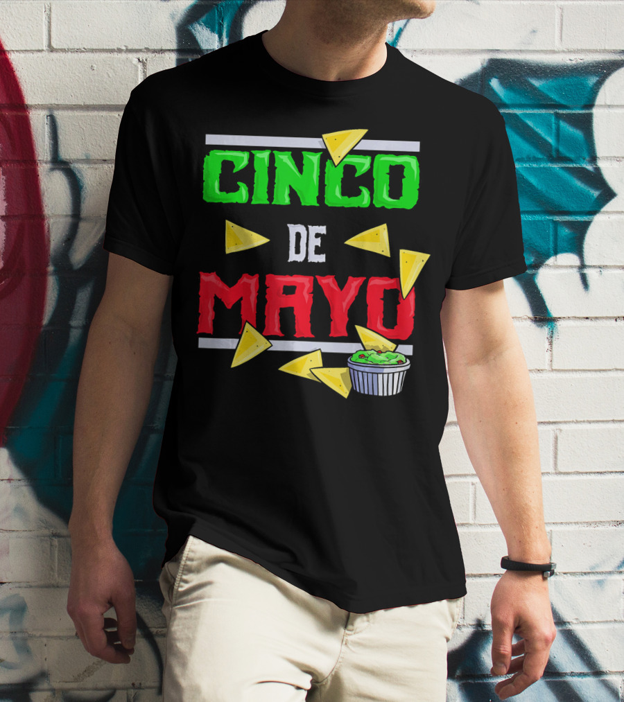 Cinco De Mayo Nacho Chips Guacamole Fiesta T-Shirt