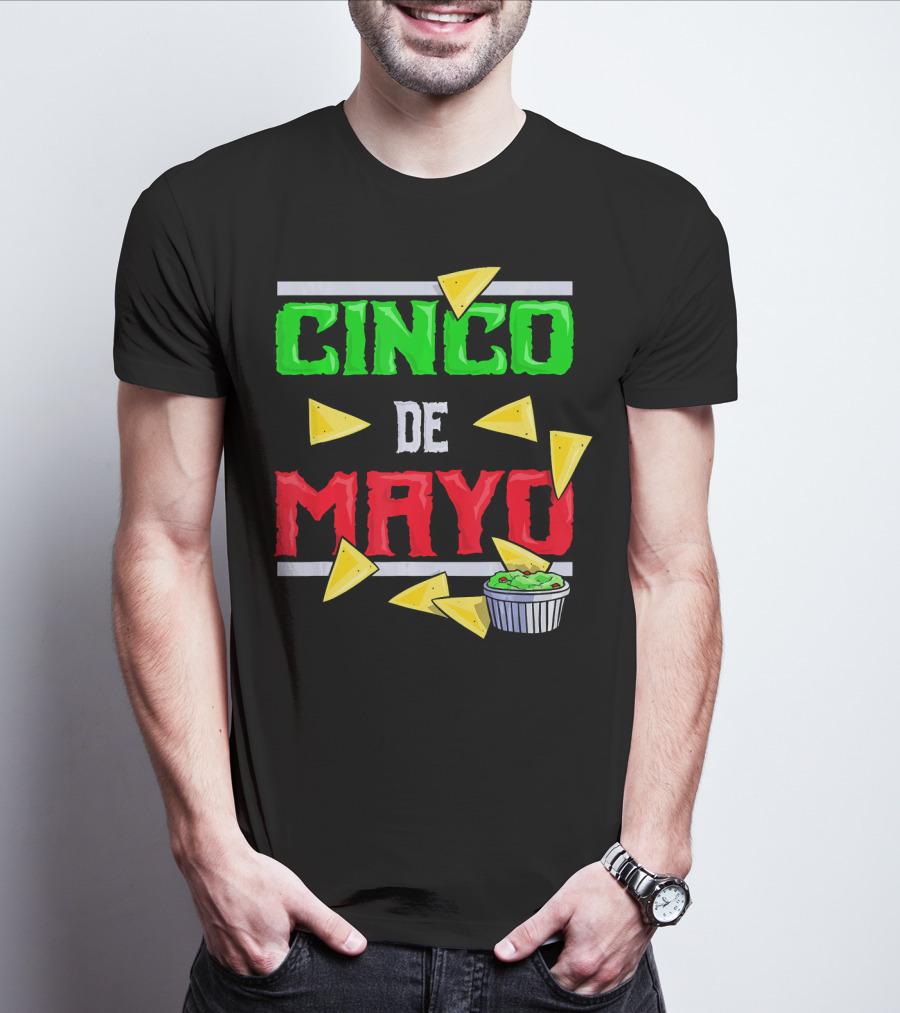 Cinco De Mayo Nacho Chips Guacamole Fiesta T-Shirt