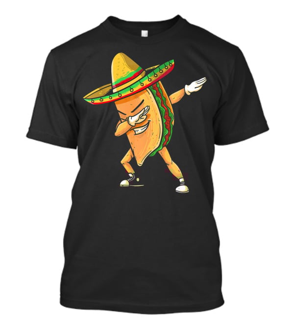 Funny Dabbing Taco Mexican Cinco De Mayo Sombrero Dance T-Shirt