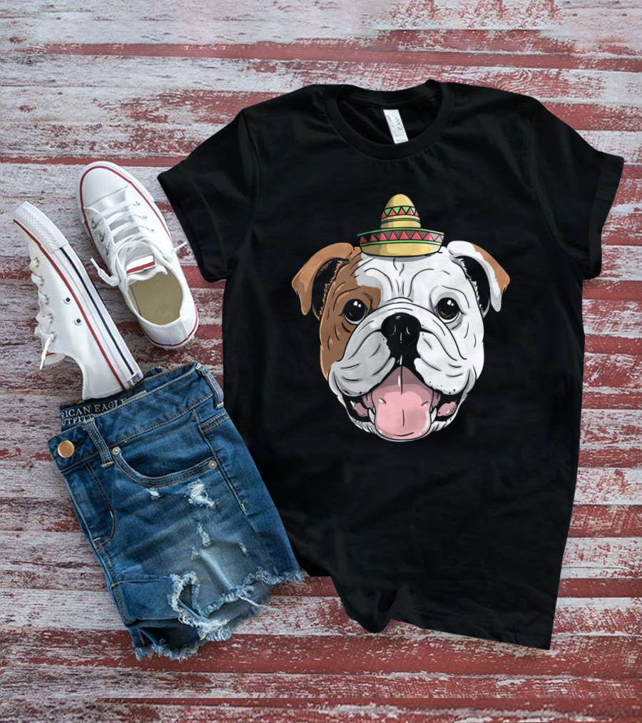 Boxer Dog Sombrero Cinco De Mayo Fiesta Fun T-Shirt