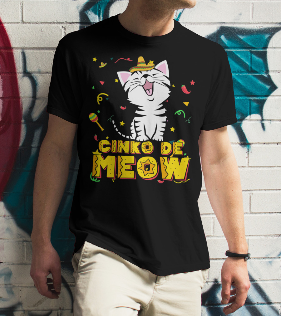 Cinco De Meow Cat Sombrero T-Shirt