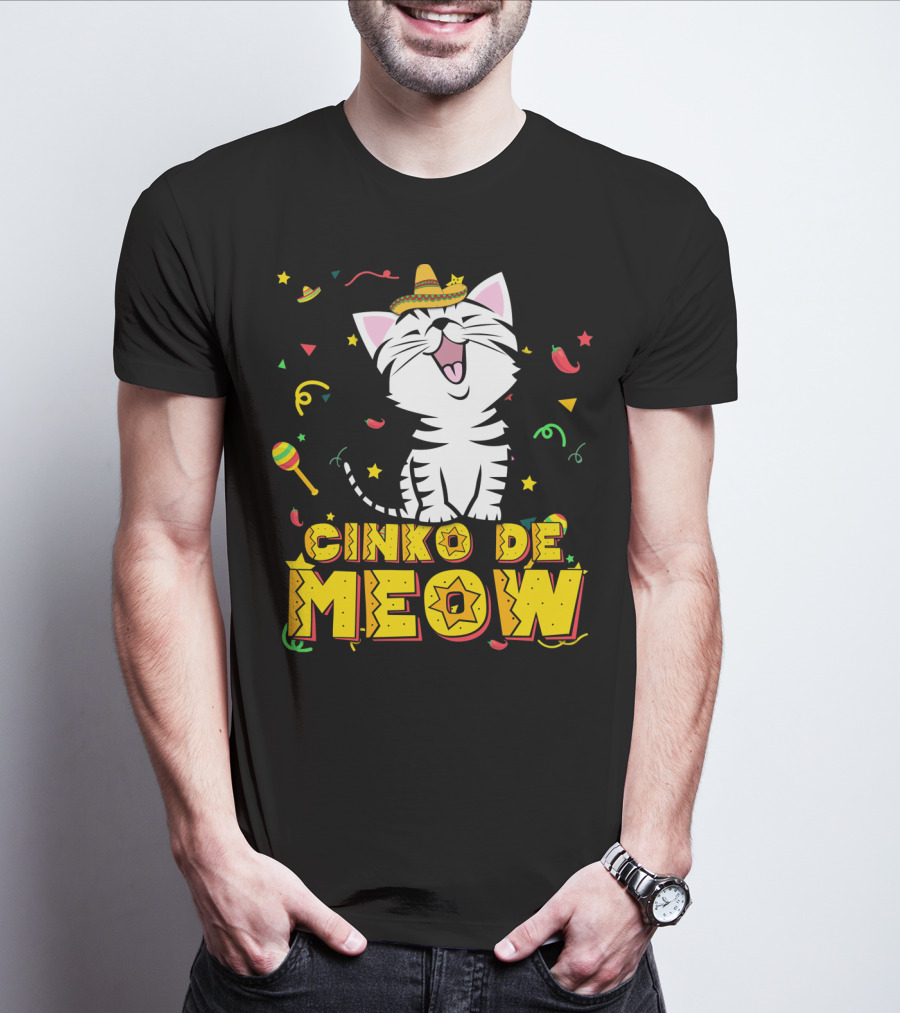 Cinco De Meow Cat Sombrero T-Shirt