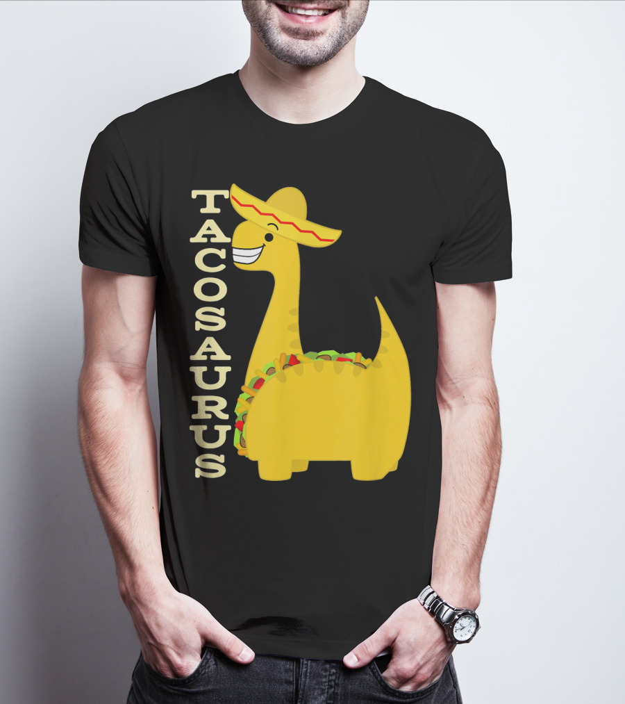 Cinco De Mayo Tacosaurus Dinosaur With Sombrero T-Shirt