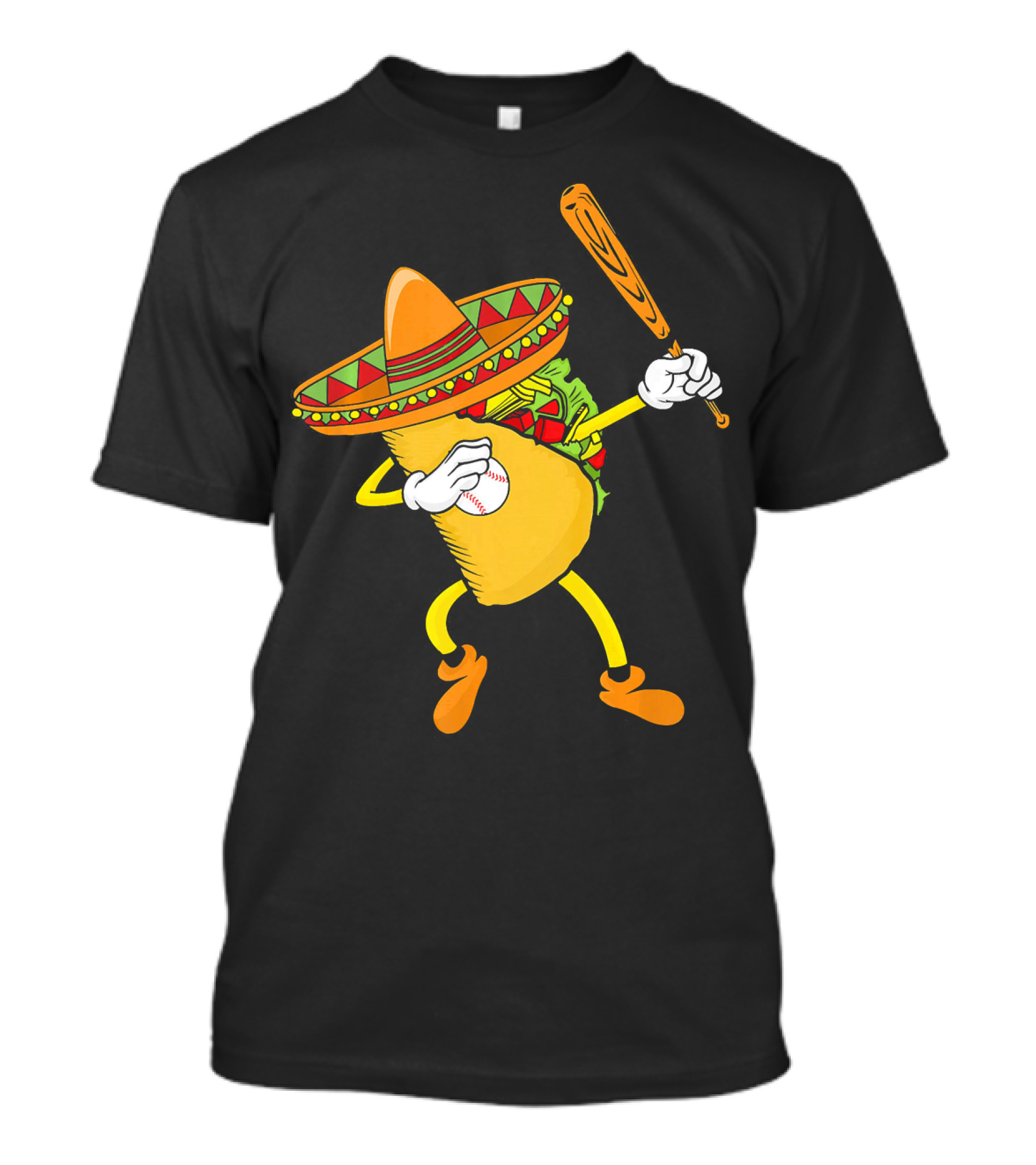 Cinco De Mayo Dabbing Taco Baseball Fiesta T-Shirt
