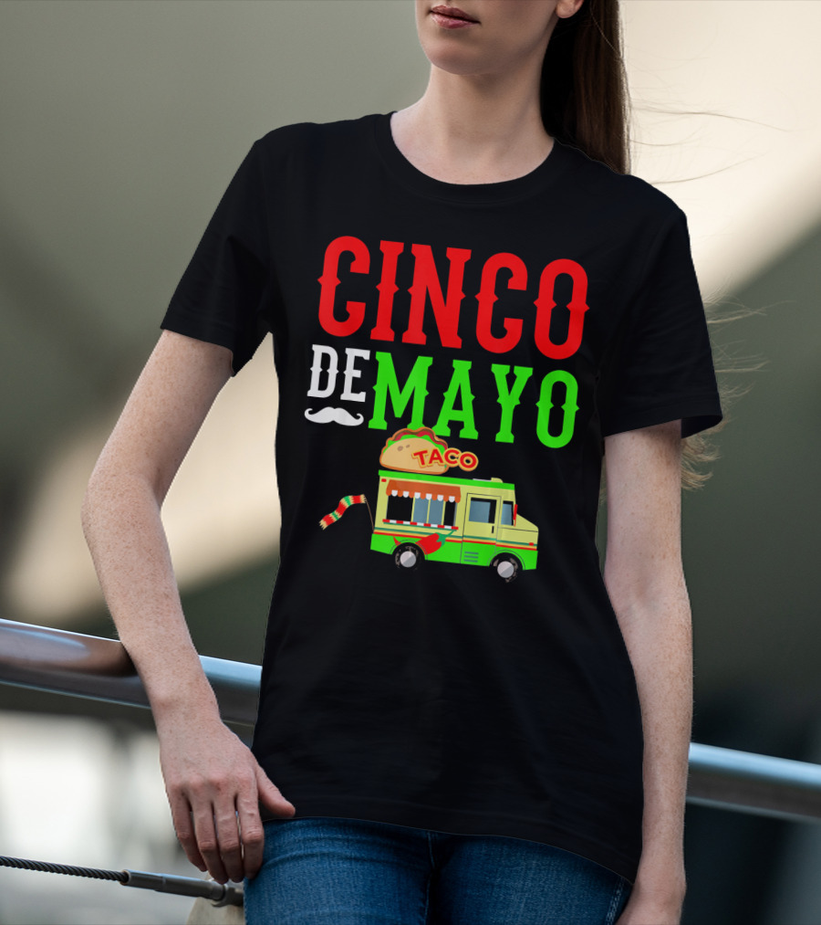 Cinco De Mayo Taco Bus Funny Mexico T-Shirt