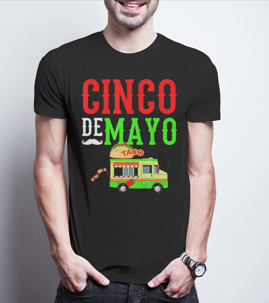 Cinco De Mayo Taco Bus Funny Mexico T-Shirt