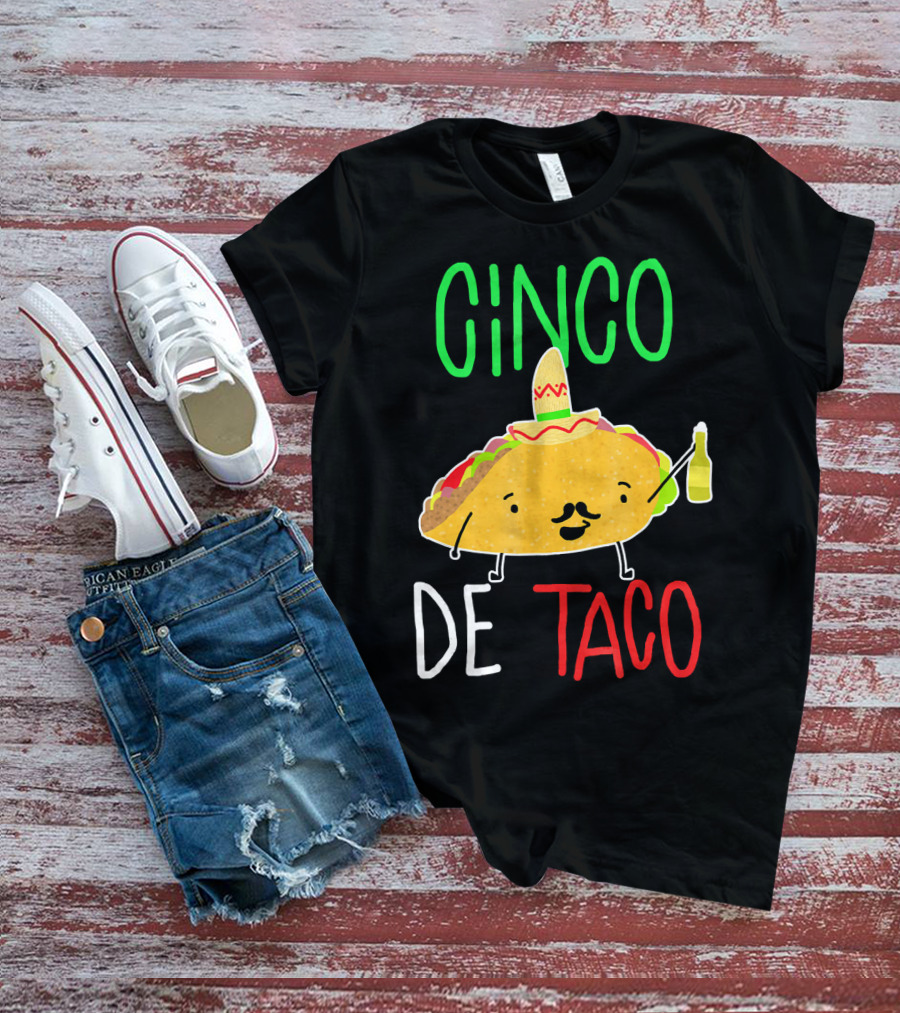 Cinco De Taco Cute Cinco De Mayo Taco Sombrero Fiesta T-Shirt