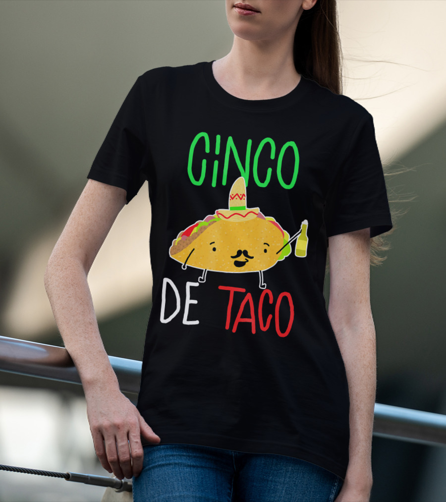 Cinco De Taco Cute Cinco De Mayo Taco Sombrero Fiesta T-Shirt