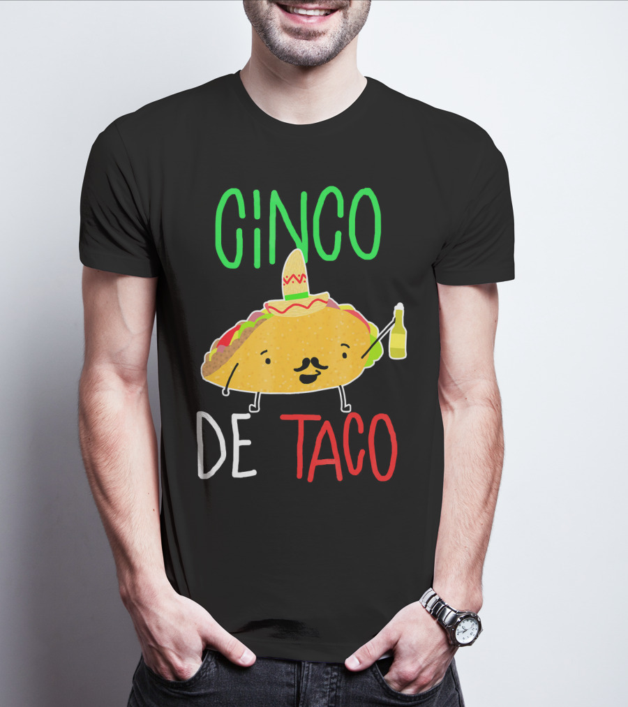 Cinco De Taco Cute Cinco De Mayo Taco Sombrero Fiesta T-Shirt