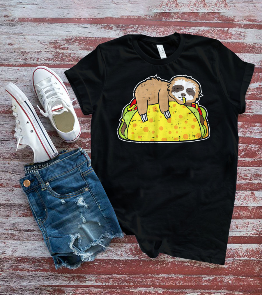 Funny Sloth Taco Cinco De Mayo Tuesday T-Shirt