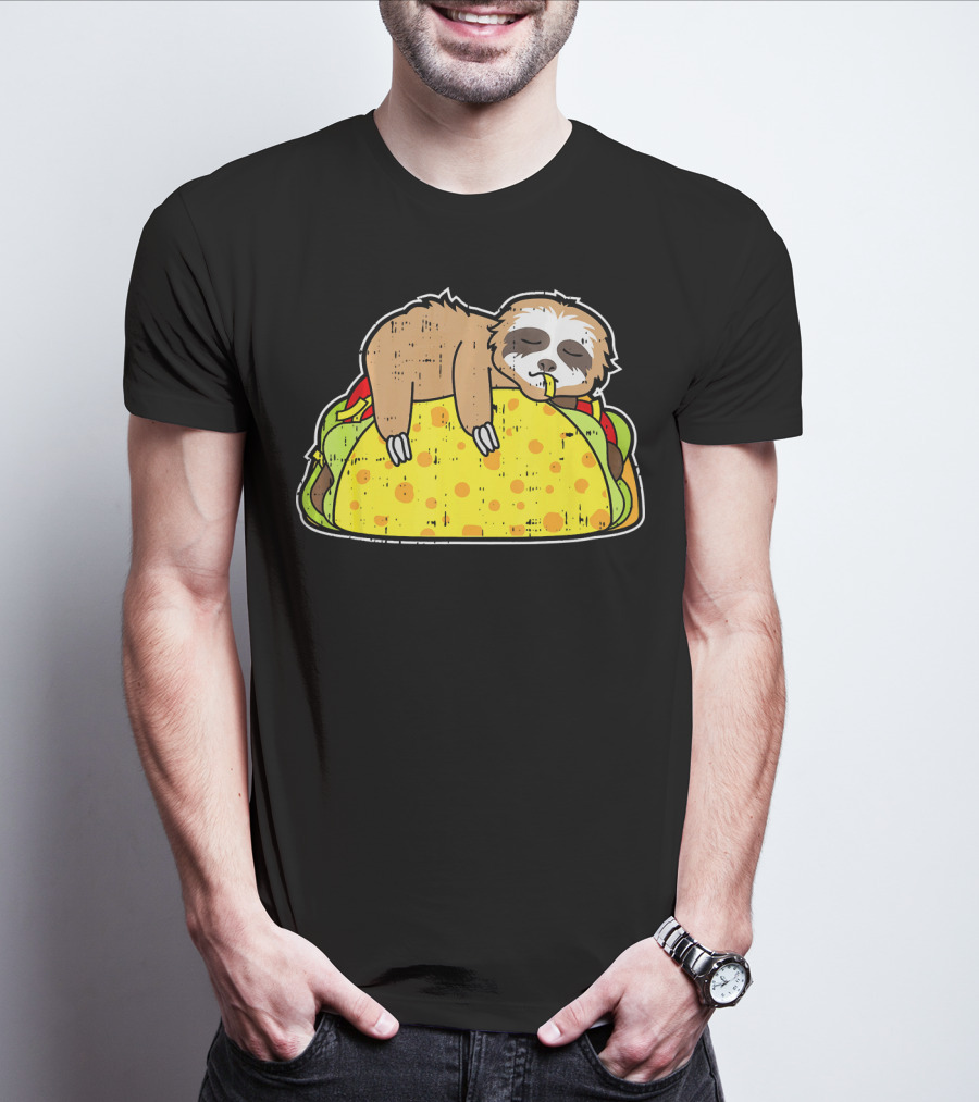 Funny Sloth Taco Cinco De Mayo Tuesday T-Shirt