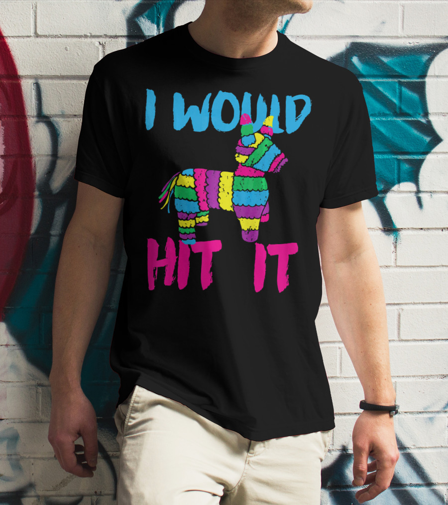 I Would Hit It Colorful Cinco De Mayo Piñata T-Shirt