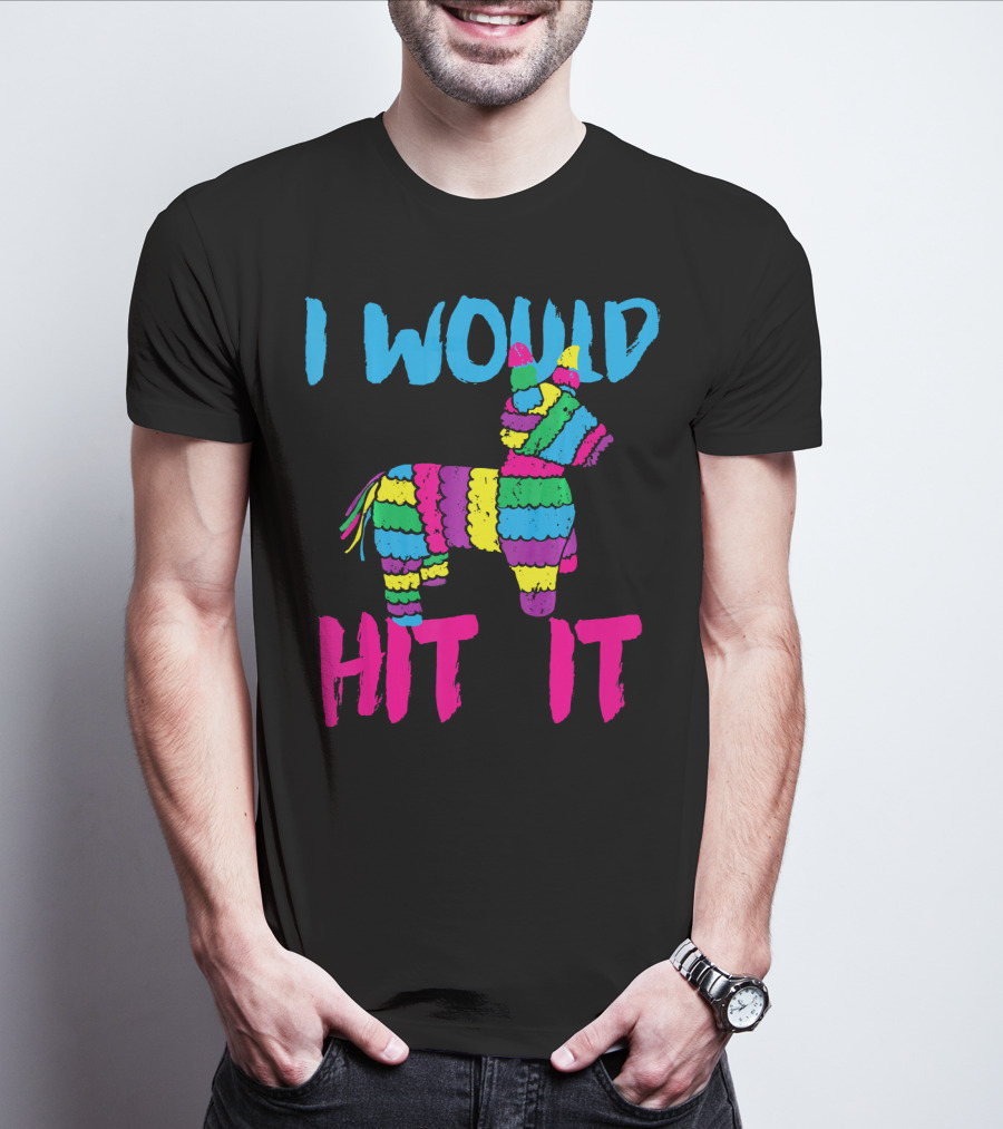 I Would Hit It Colorful Cinco De Mayo Piñata T-Shirt