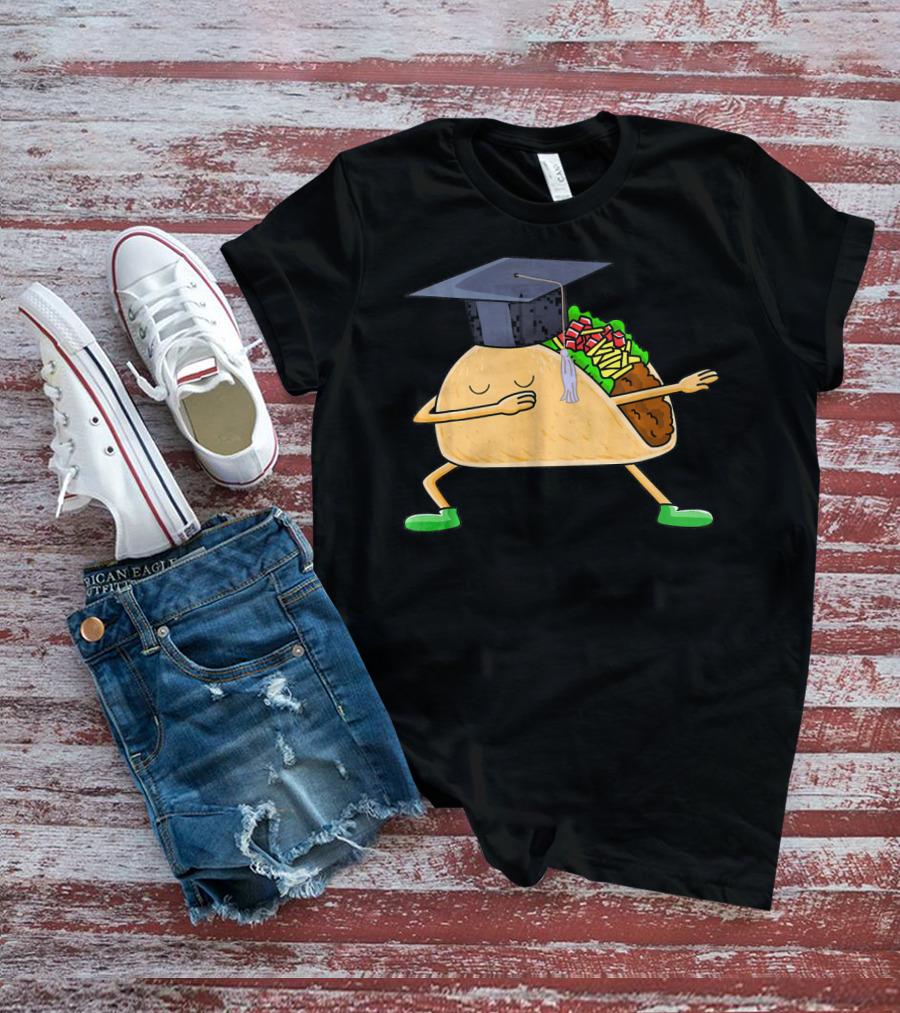 Dabbing Taco Graduation Funny Cinco De Mayo T-Shirt