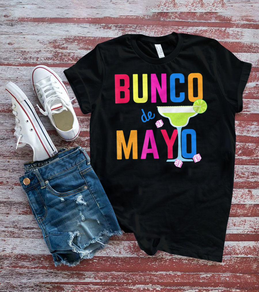 Bunco De Mayo Margarita Dice Colorful T-Shirt