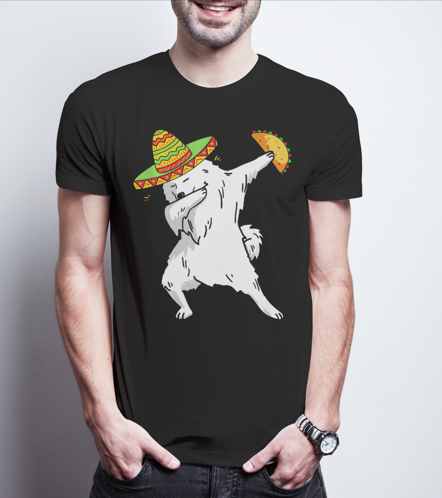 Cinco De Mayo Samoyed Dabbing With Taco And Sombrero T-Shirt