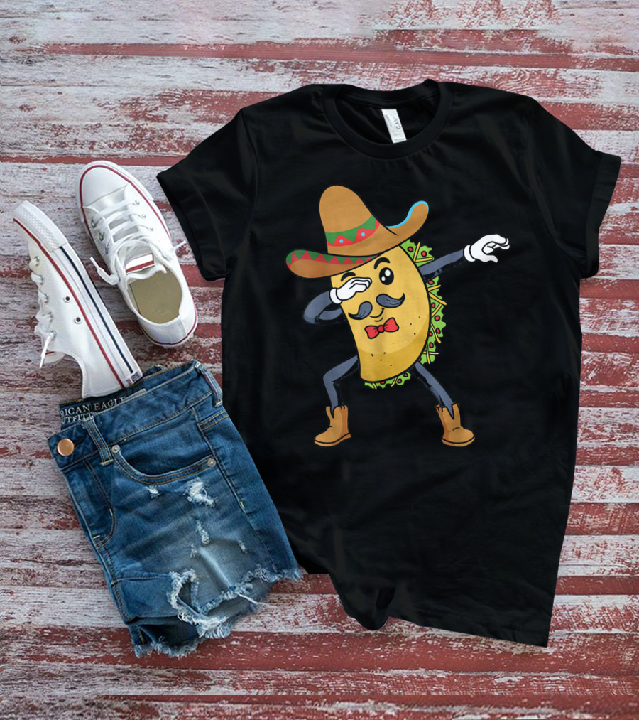 Cinco De Mayo Sombrero Dabbing Taco Fiesta T-Shirt