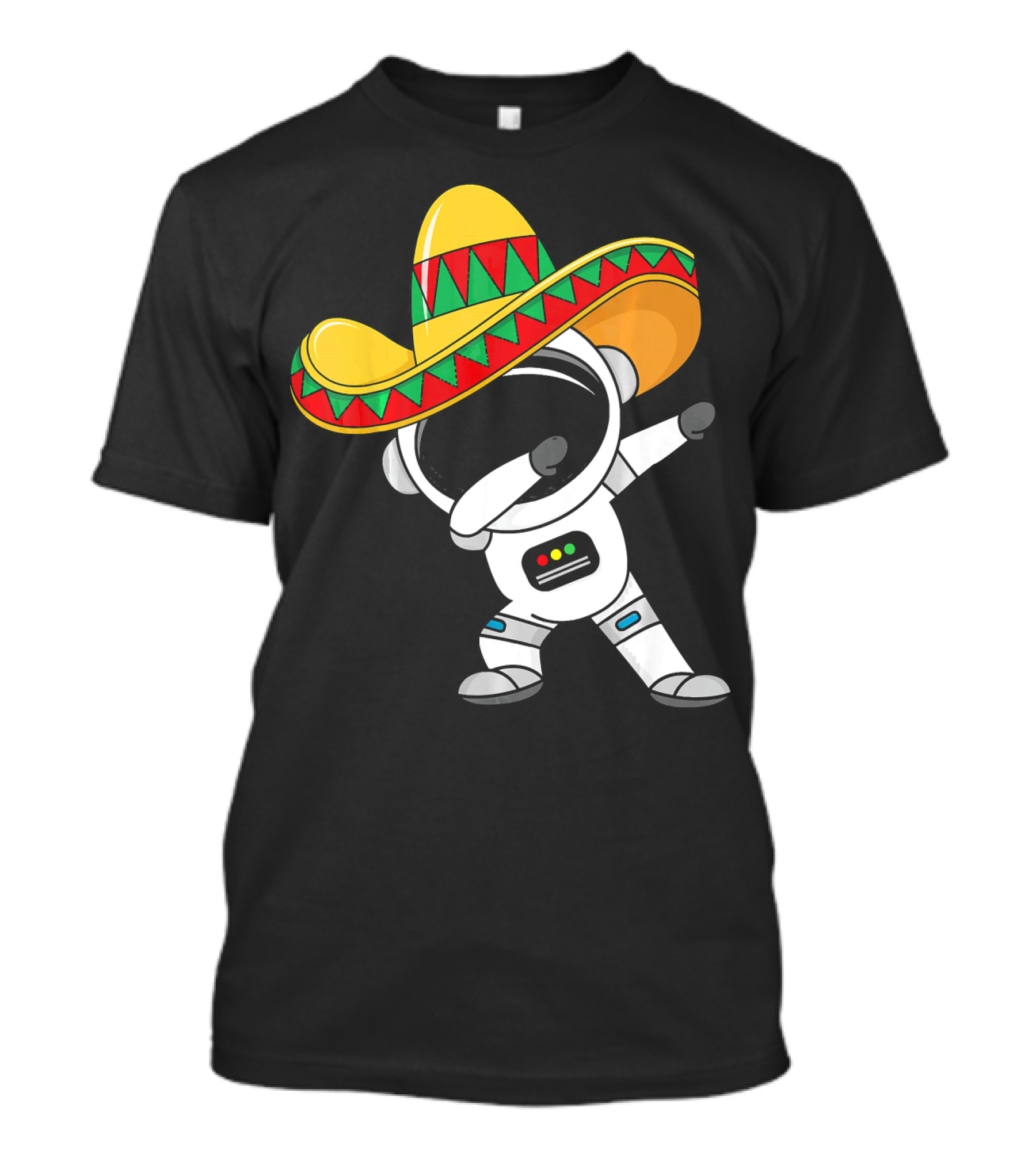 Kids Cinco De Mayo Astronaut Sombrero Dabbing T-Shirt
