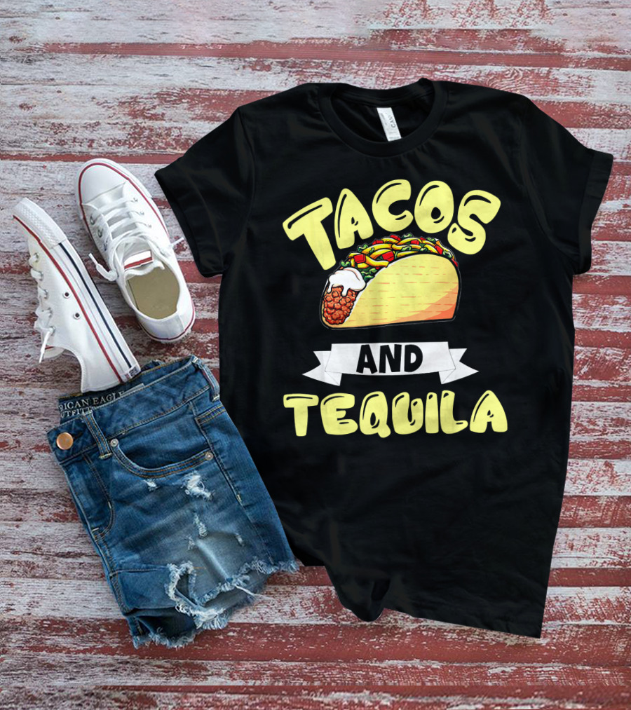 Tacos And Tequila Cinco De Mayo Celebration Mexica T-Shirt