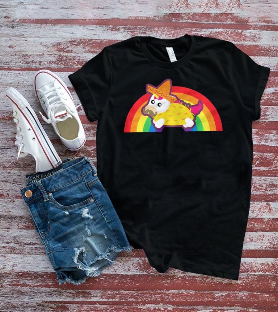 Mexican Unicorn Taco Sombrero Rainbow Cinco De Mayo T-Shirt