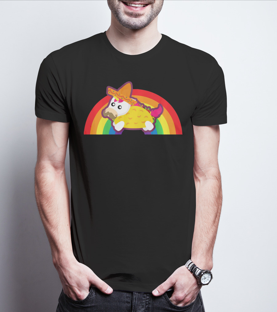 Mexican Unicorn Taco Sombrero Rainbow Cinco De Mayo T-Shirt
