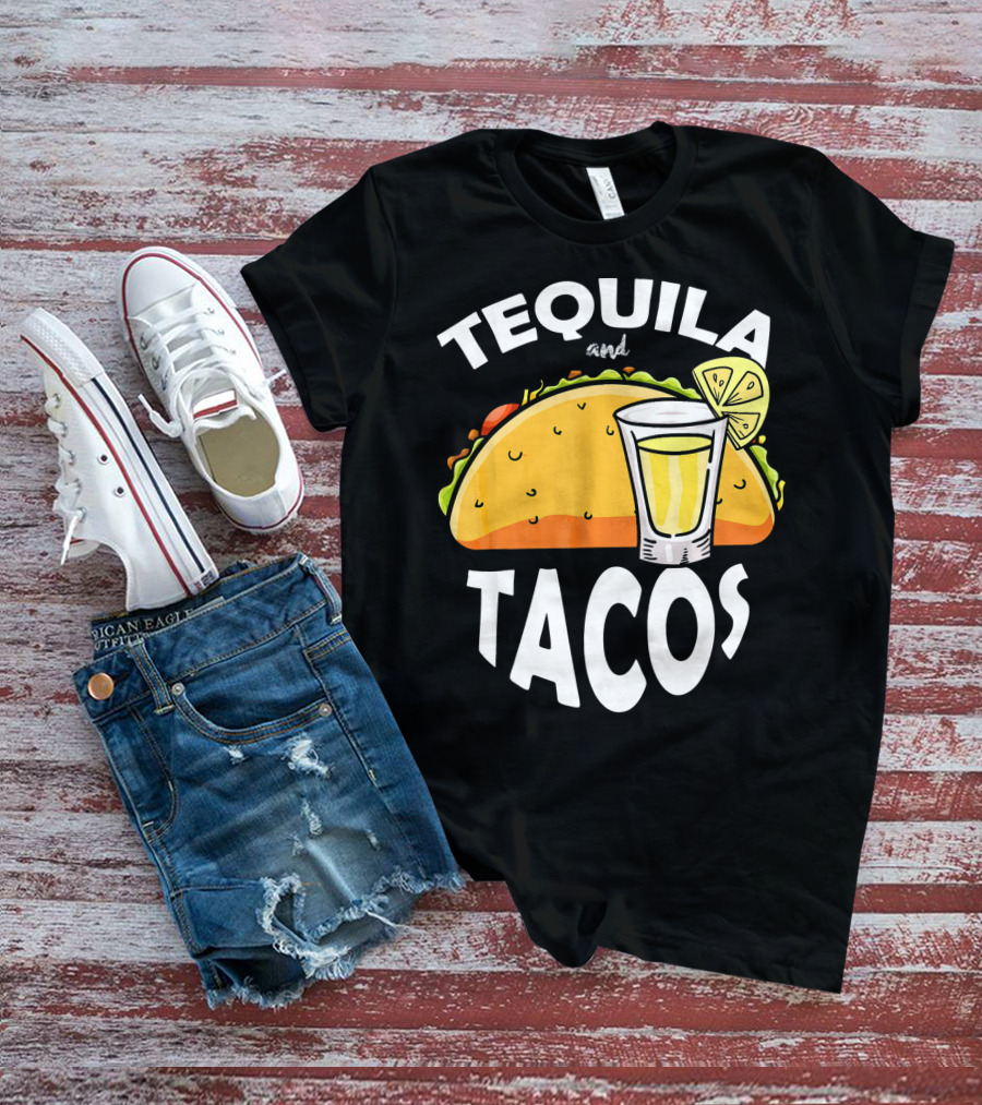Tequila And Tacos Lime Cinco De Mayo Fiesta T-Shirt