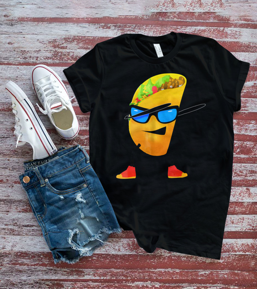 Taco Kids Dabbing Cool Shades Taco T-Shirt