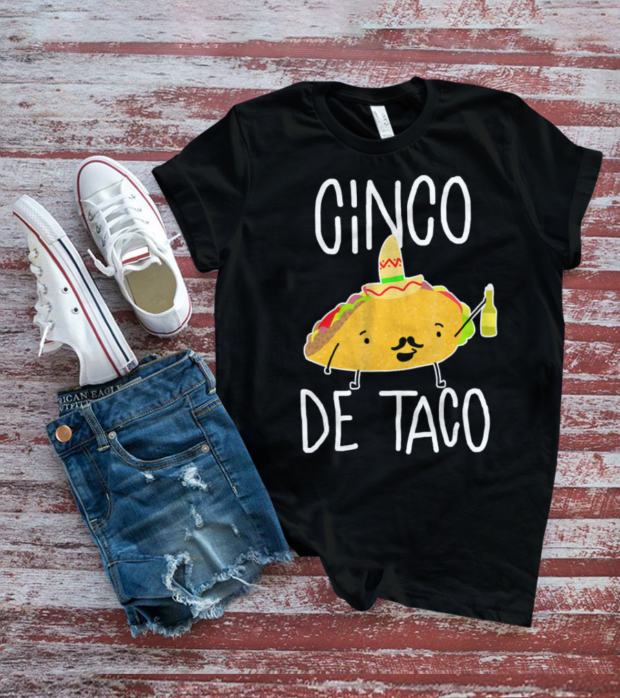 Cinco De Taco Funny Cute Mexican Fiesta T-Shirt